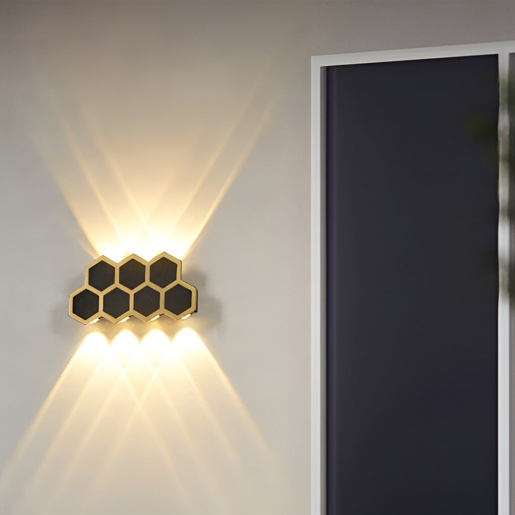 Honeycomb LED Wall Lights - Waterproof Modern Lighting for Home Decor