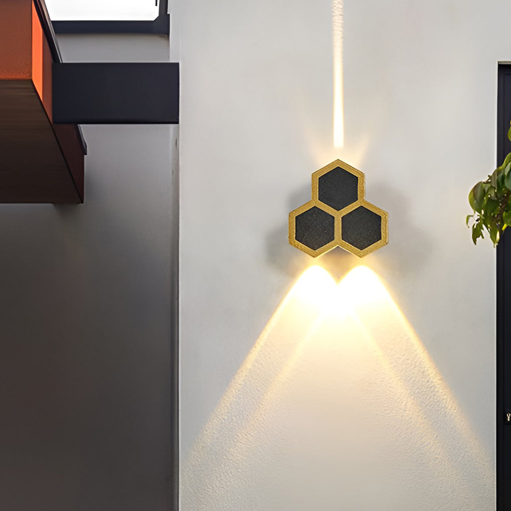 Honeycomb LED Wall Lights - Waterproof Modern Lighting for Home Decor