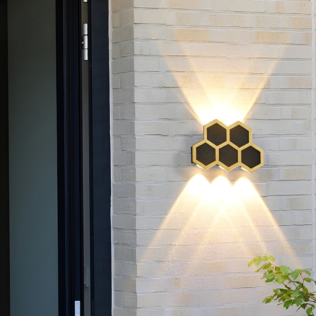 Honeycomb LED Wall Lights - Waterproof Modern Lighting for Home Decor