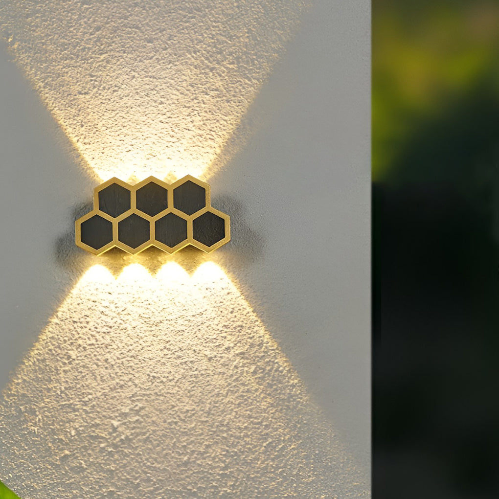 Honeycomb LED Wall Lights - Waterproof Modern Lighting for Home Decor