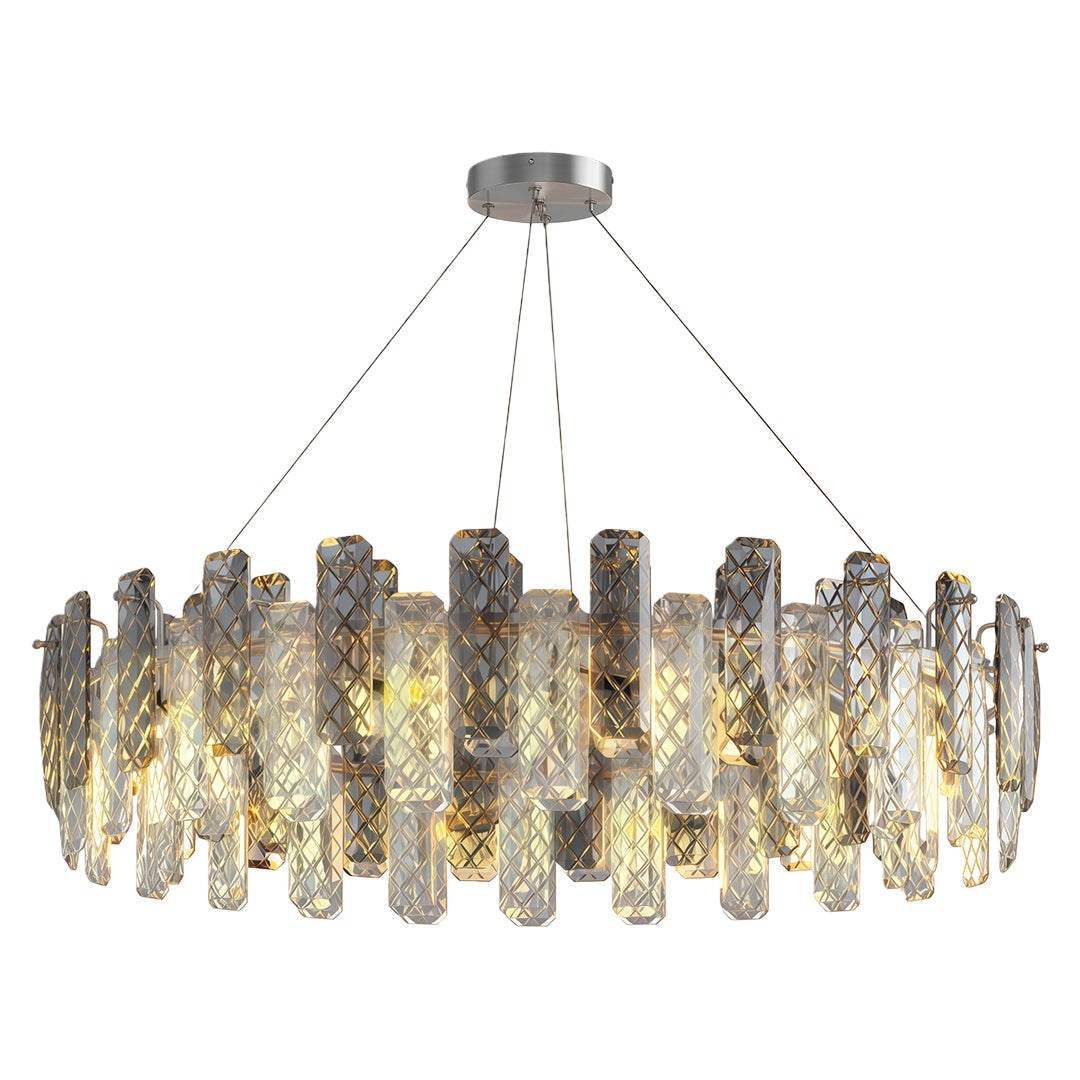 Contemporary Crystal Chandelier Eye-Protecting Ceiling Light