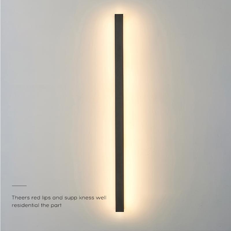Long Waterproof LED Outdoor Wall Light - Metal Fixture for Garden & Patio