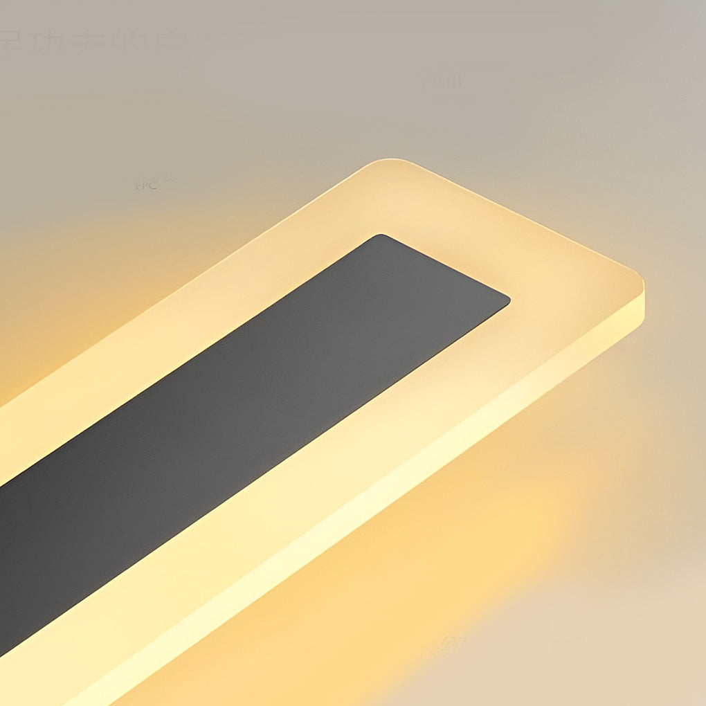 Acrylic Outdoor Linear Iron Wall Sconce Light