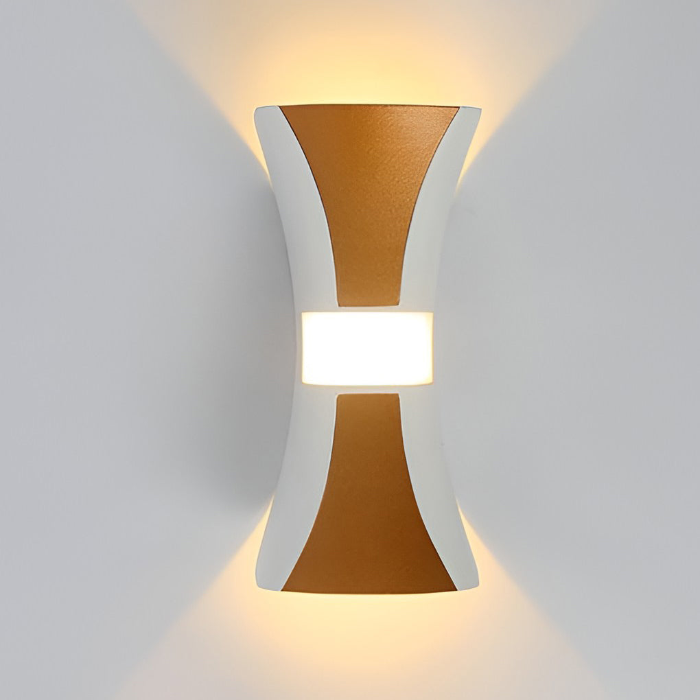 Modern Waterproof LED Hourglass Wall Light Up and Down