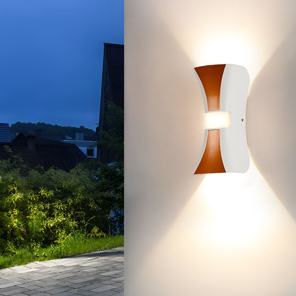 Modern Waterproof LED Hourglass Wall Light Up and Down