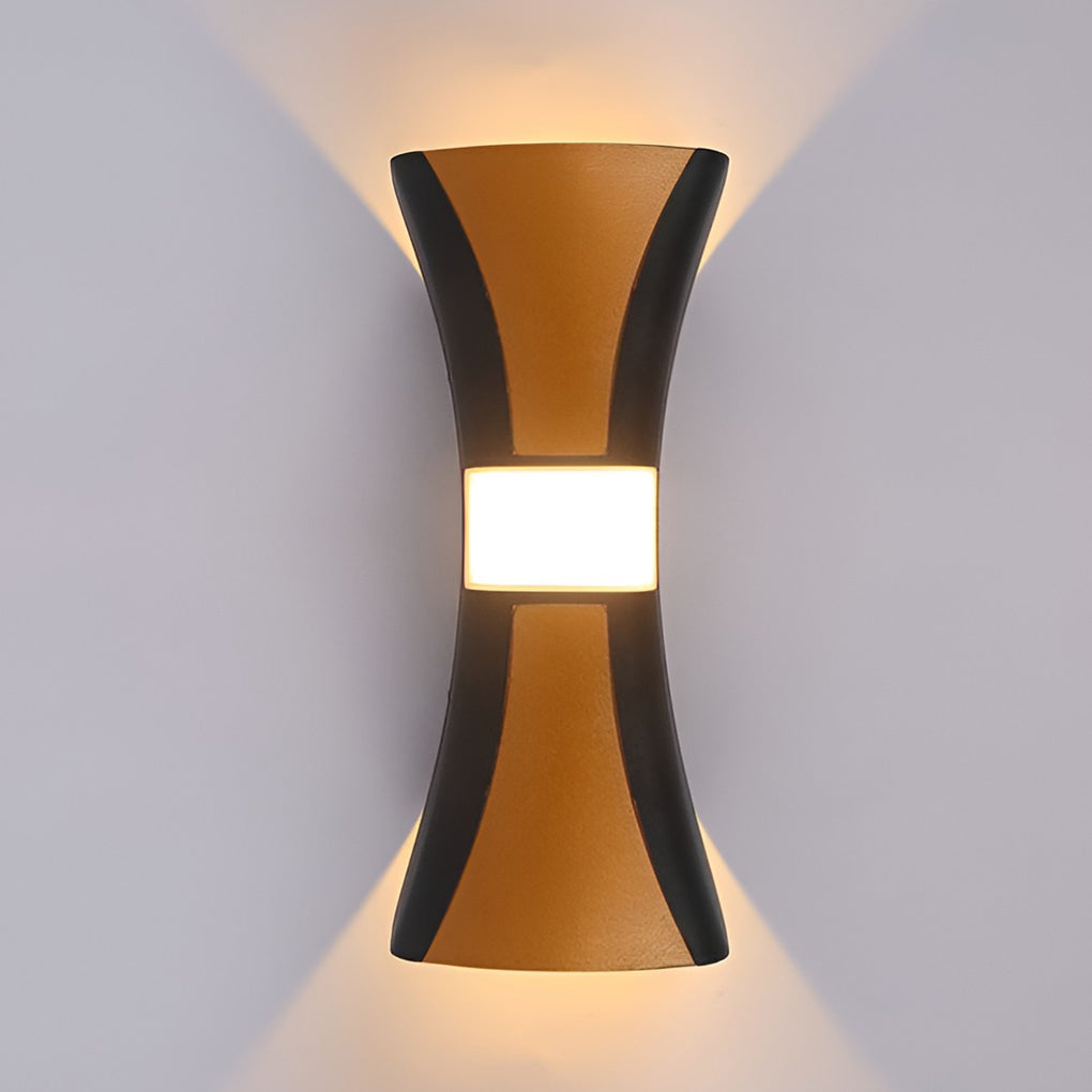 Modern Waterproof LED Hourglass Wall Light Up and Down