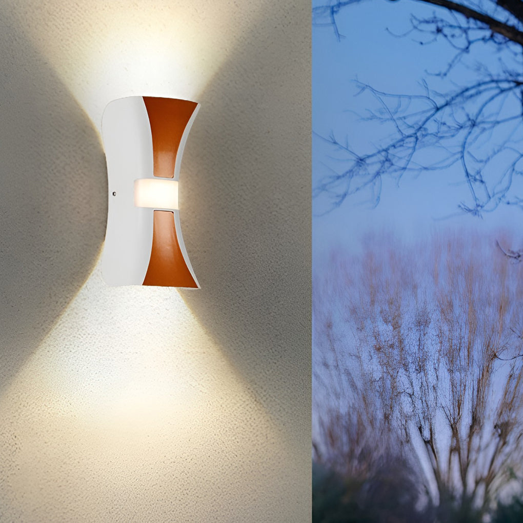 Modern Waterproof LED Hourglass Wall Light Up and Down