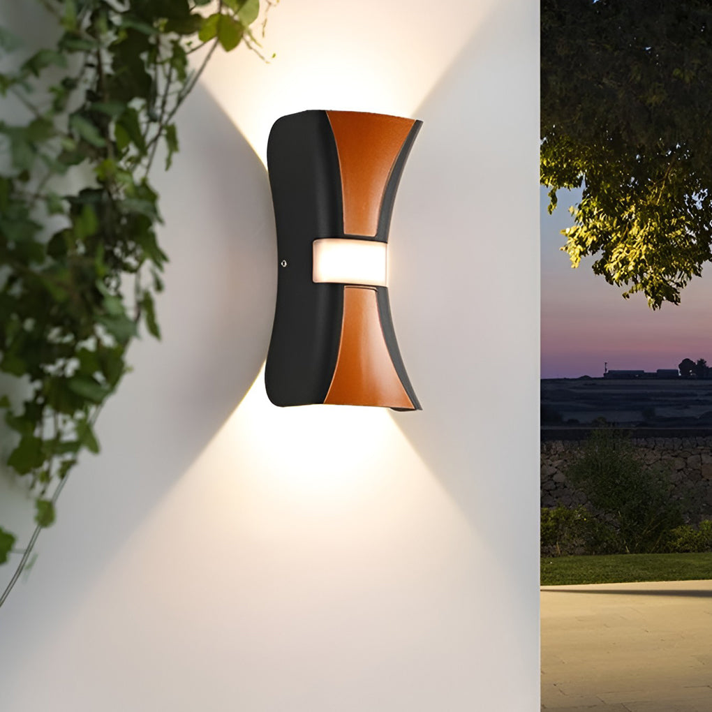 Modern Waterproof LED Hourglass Wall Light Up and Down
