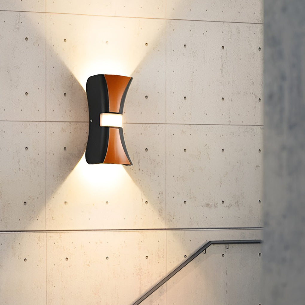 Modern Waterproof LED Hourglass Wall Light Up and Down