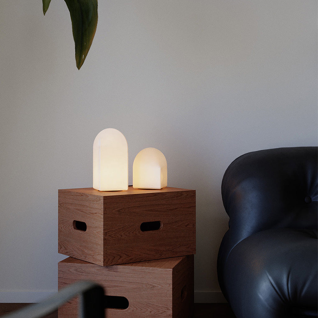 Modern White Table Lamp - Creative Ambient Night Light for Home Decor