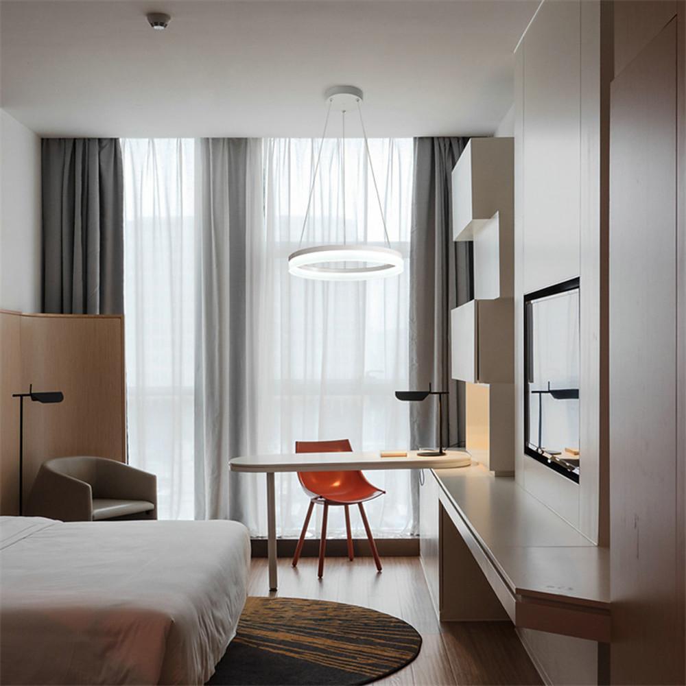 Thick Circle Modern Acrylic LED Pendant Light for Kitchen Dining Room Ceiling