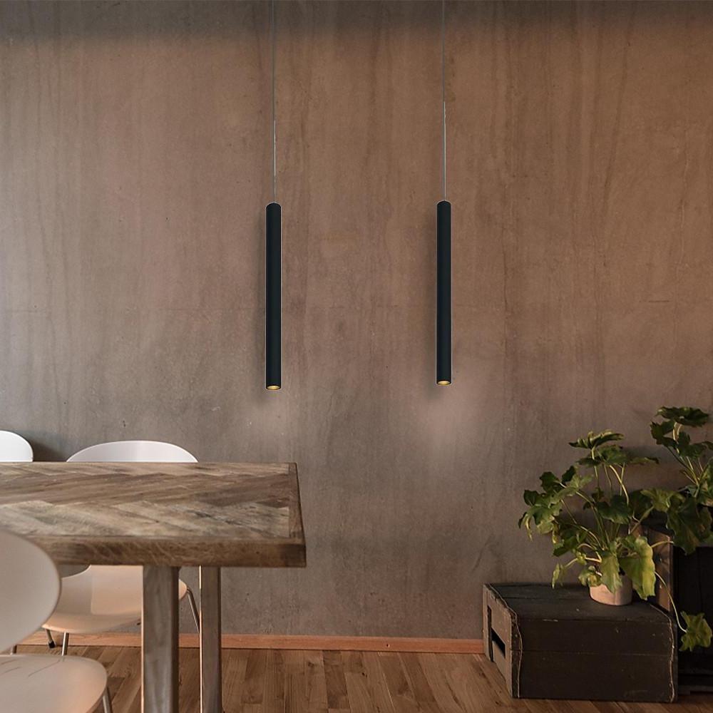 Mini Elongated Cylinder LED Pendant Light - Contemporary Island Lighting