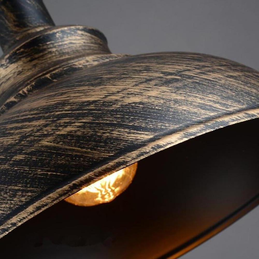 Semi Globe Metal LED Pendant Light - Vintage Style Hanging Lamp for Home Office