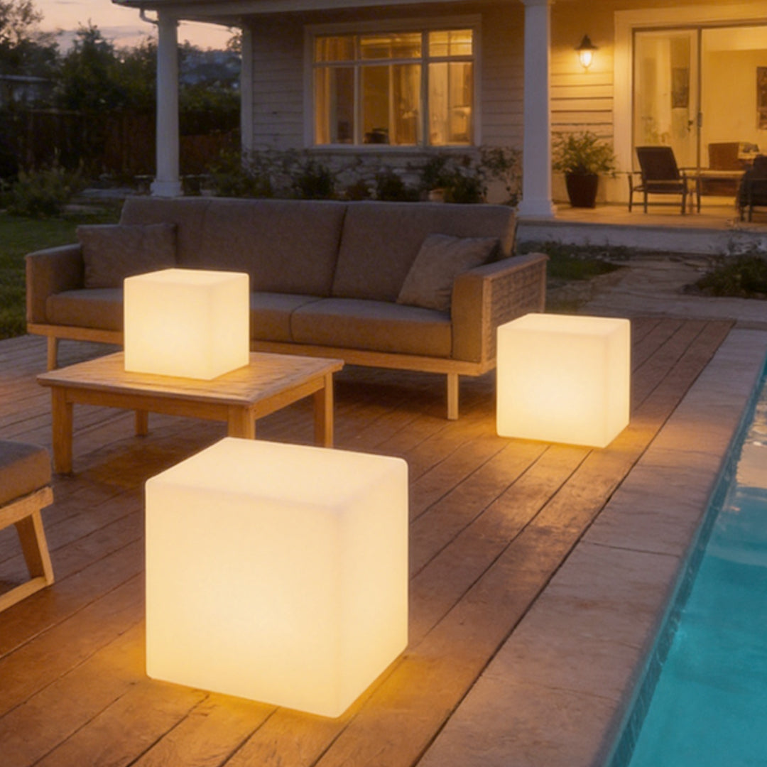 Ice Cube LED Waterproof Outdoor Ground Light - White LED Pathway Lighting