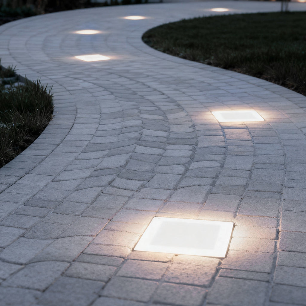 Modern Solar Step Light - Intelligent Outdoor Ice Cube LED Pathway Lighting