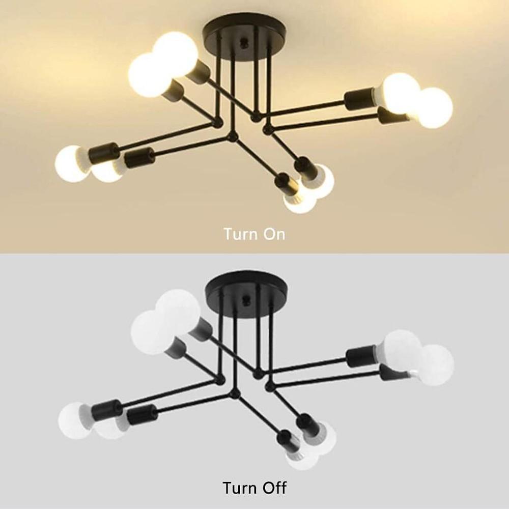 8-Light Modern Sputnik Chandelier | LED Ceiling Pendant Lighting