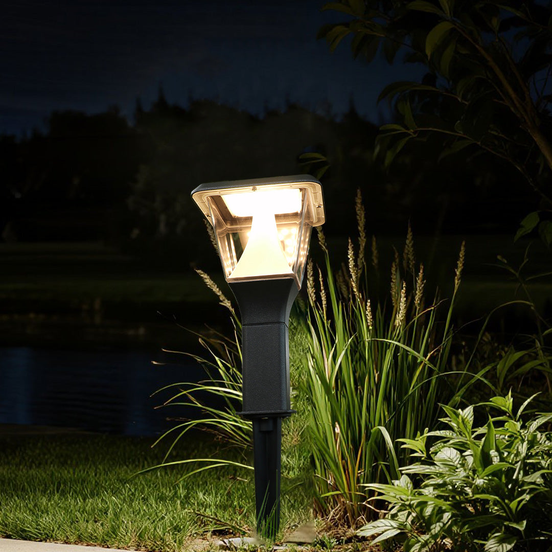 Modern Minimalist LED Garden Stake Lights - Outdoor Lighting for Pathways, Patio, and Landscape Decor
