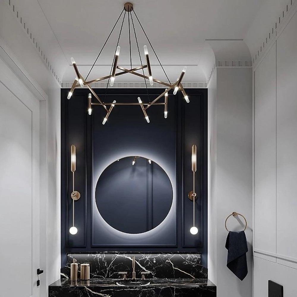 Modern Industrial Sputnik Chandelier - Artistic Design for Home Decor