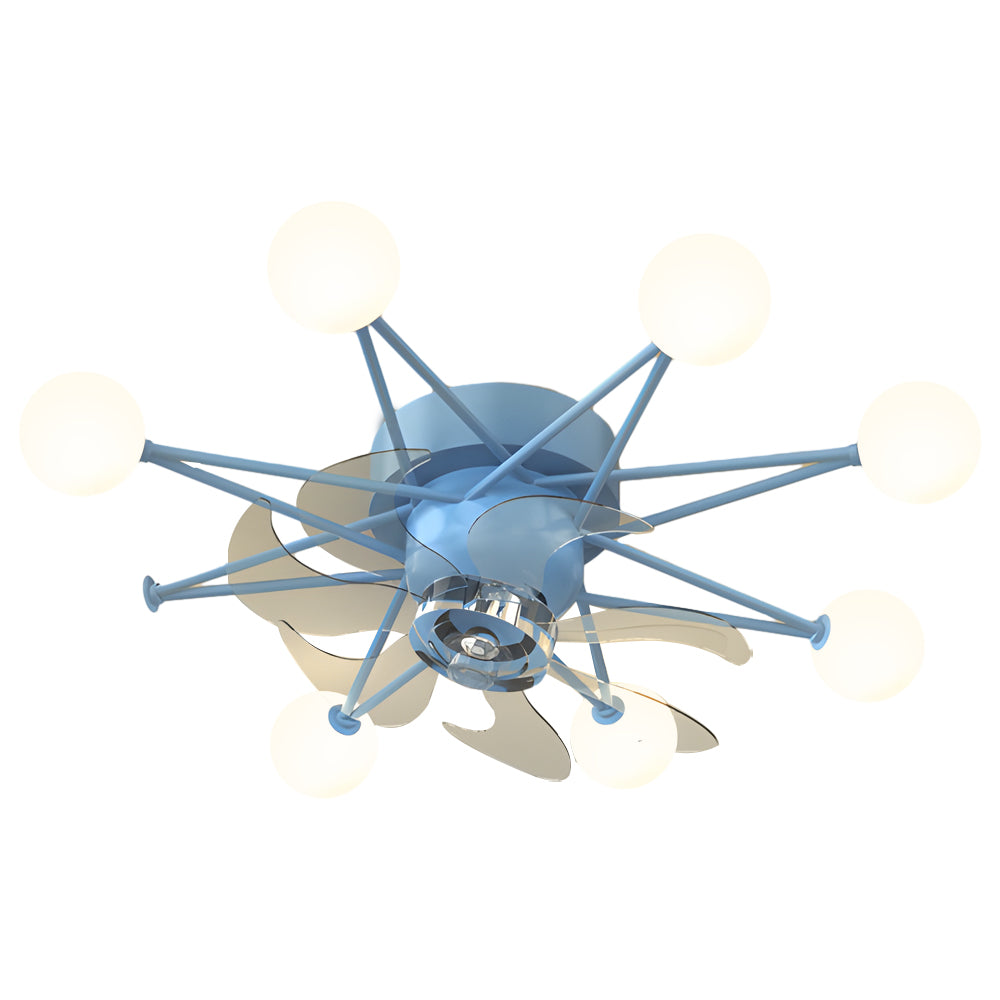 Indoor Star-Shaped Ceiling Fan with Adjustable Lights