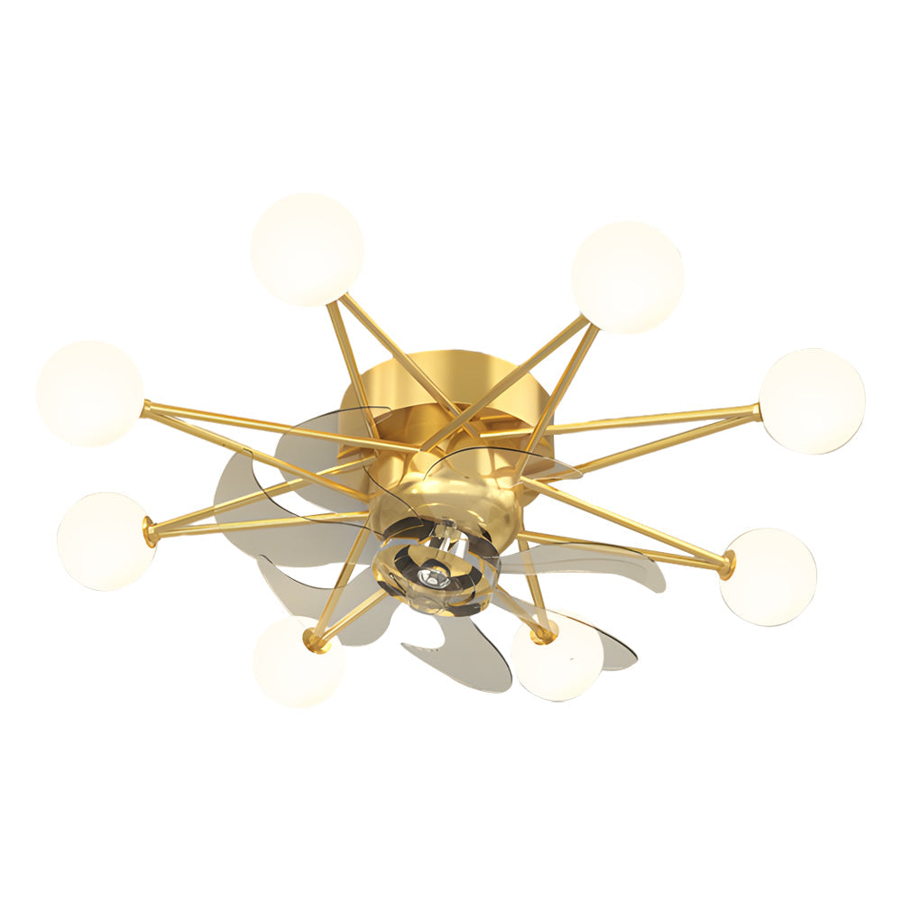 Indoor Star-Shaped Ceiling Fan with Adjustable Lights