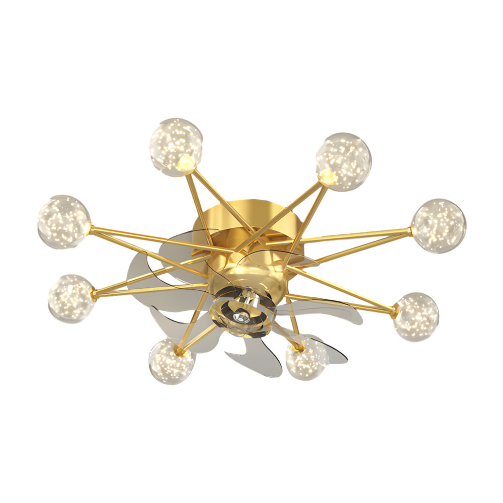 Indoor Star-Shaped Ceiling Fan with Adjustable Lights