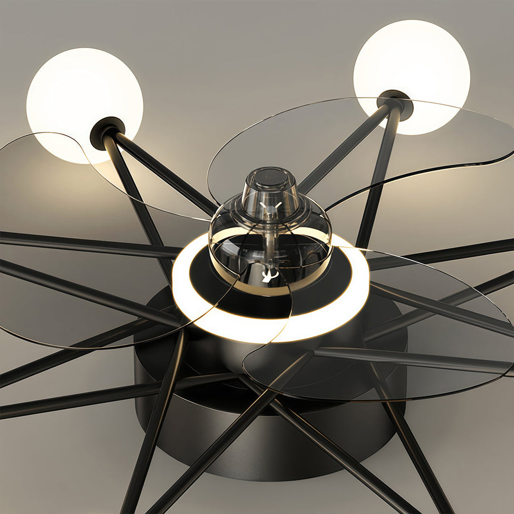 Indoor Star-Shaped Ceiling Fan with Adjustable Lights