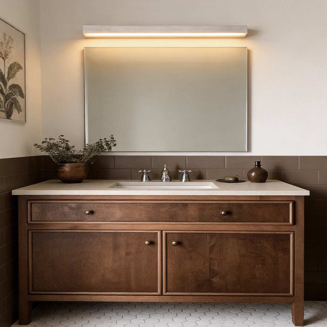 Indoor Wall Washer Light Rectangular LED Bathroom Vanity Light Fixture, Modern Waterproof Dimmable Lighting, Stylish Wall Sconce for Bathroom, Energy-Efficient Bright Illumination, Sleek Design for Home Decor