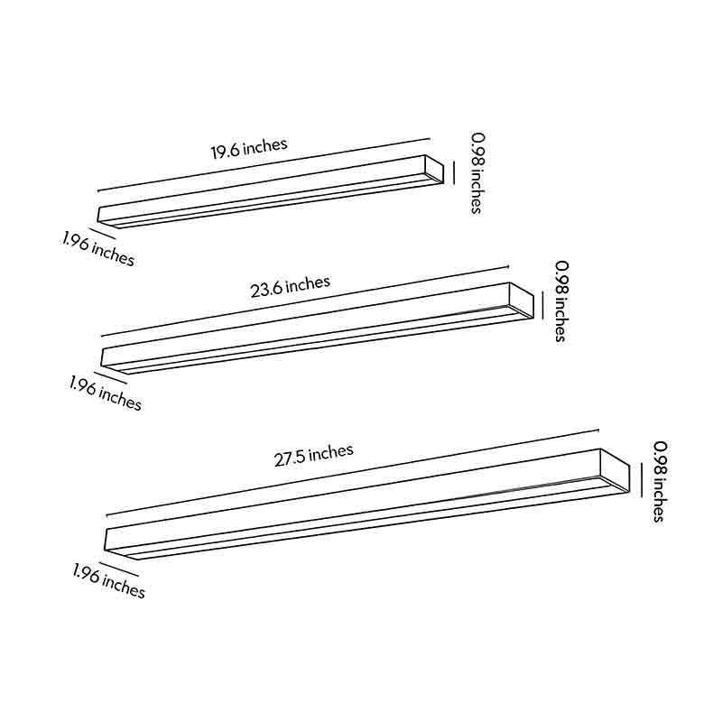 Indoor Wall Washer Light Rectangular LED Bathroom Vanity Light Fixture, Modern Waterproof Dimmable Lighting, Stylish Wall Sconce for Bathroom, Energy-Efficient Bright Illumination, Sleek Design for Home Decor
