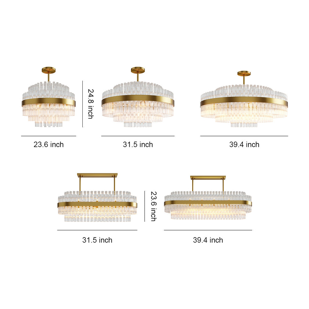 Industrial Modern Copper Chandelier - Luxury Ceiling Light Fixture