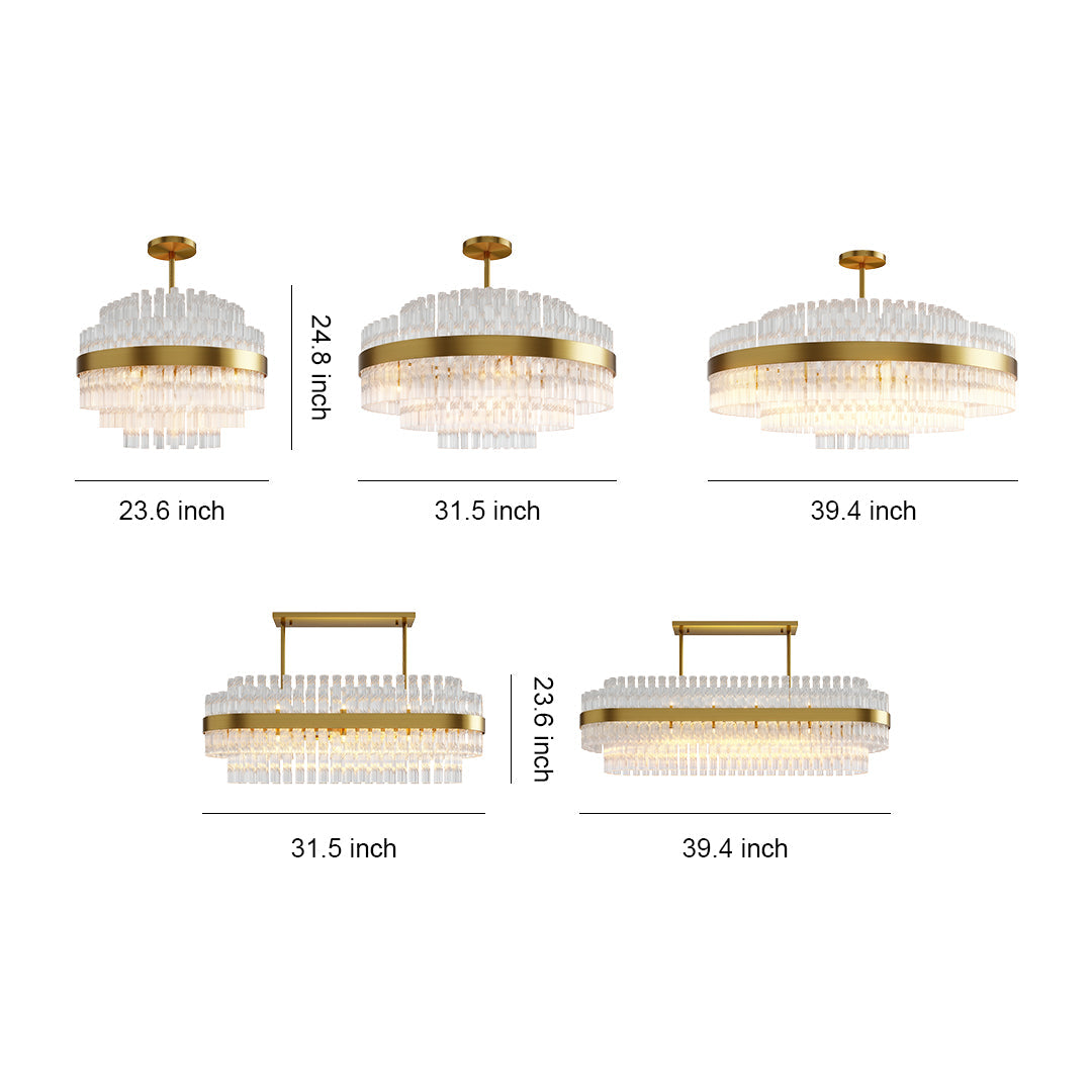 Industrial Modern Copper Chandelier - Luxury Ceiling Light Fixture