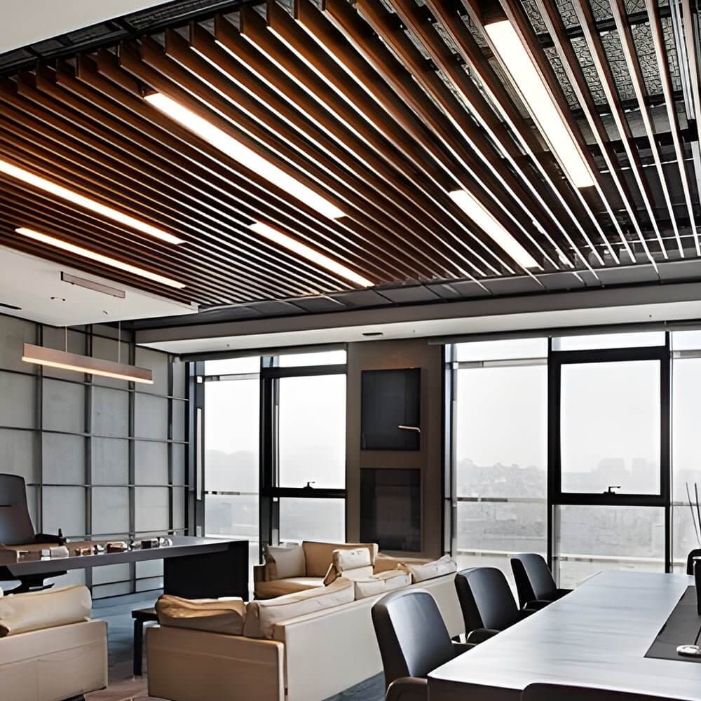 Industrial Linear Lighting White Embedded Ceiling Light