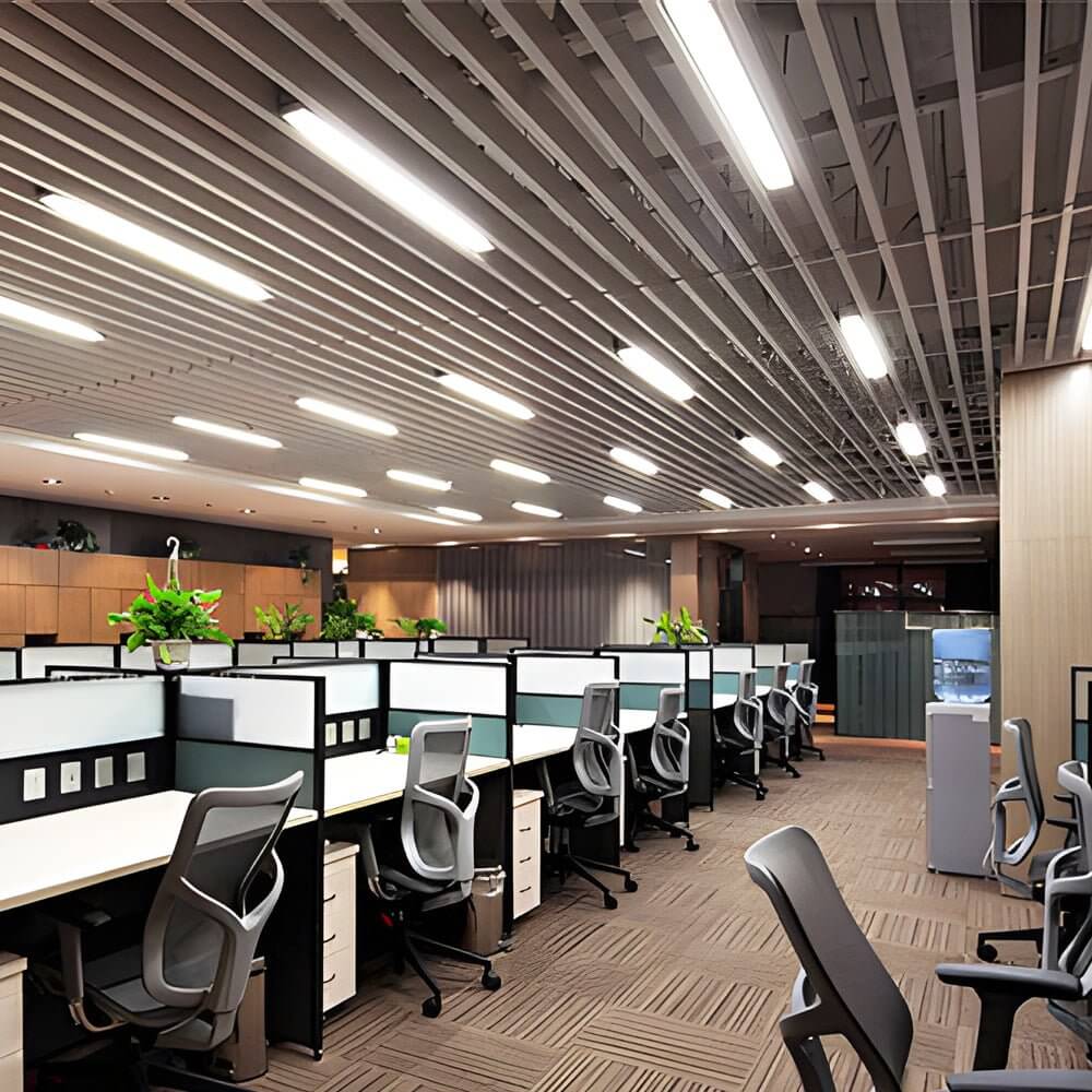 Industrial Linear Lighting White Embedded Ceiling Light