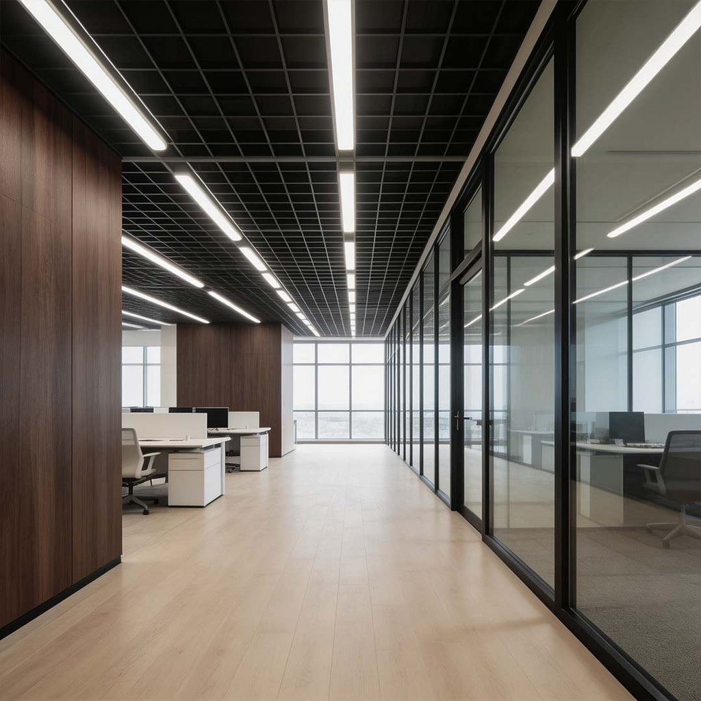 Industrial Linear Lighting White Embedded Ceiling Light