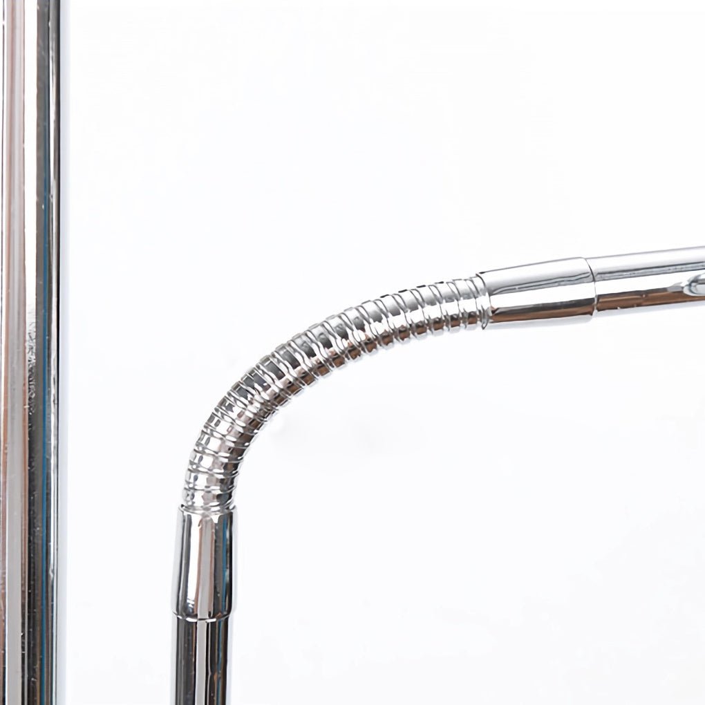 Industrial Multi-Angle Chrome Floor Lamp – Adjustable Task Lighting for Modern Spaces