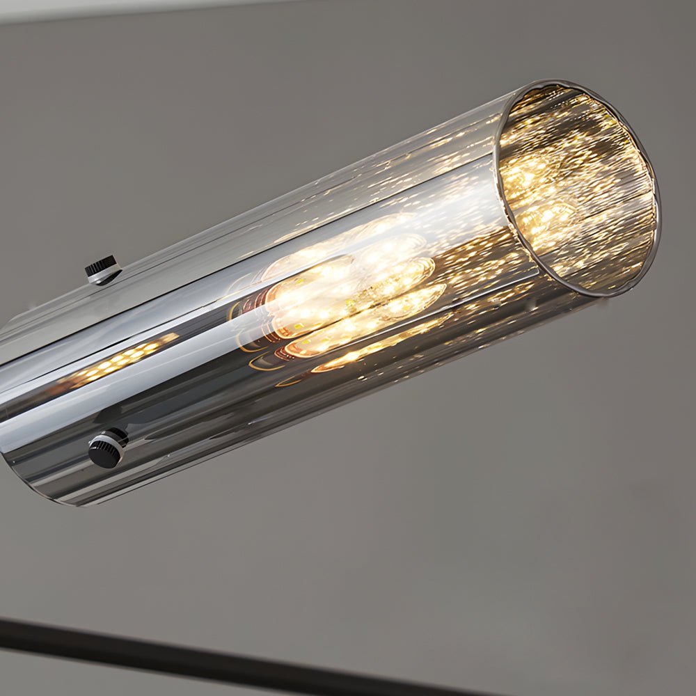 Industrial Copper Sputnik Chandelier - 6/8-Light Linear Pendant Lighting