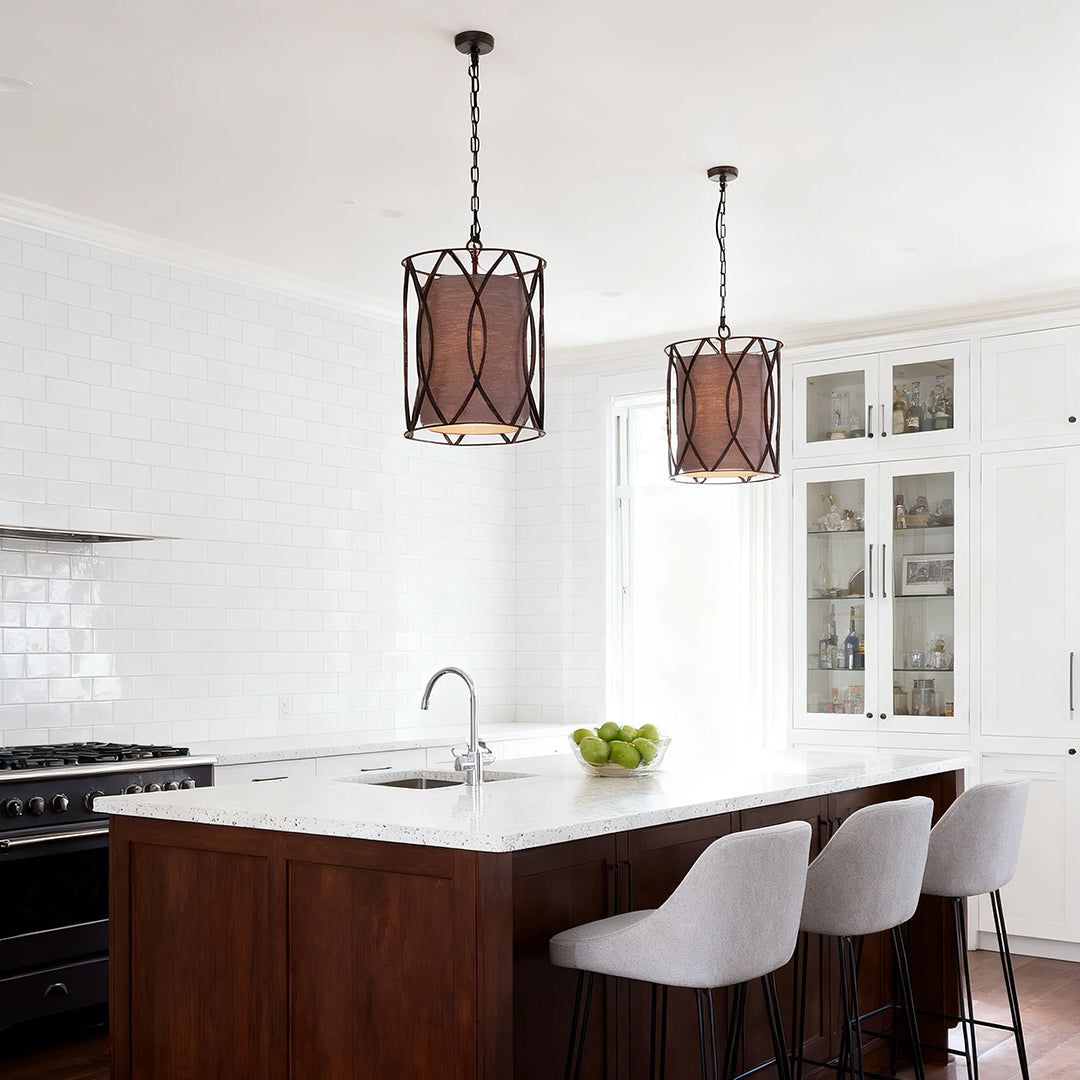 Small Black Pendant Light - Vintage Sleek Ceiling Fixture, Industrial Design, Modern Home Decor, Adjustable Hanging Lamp