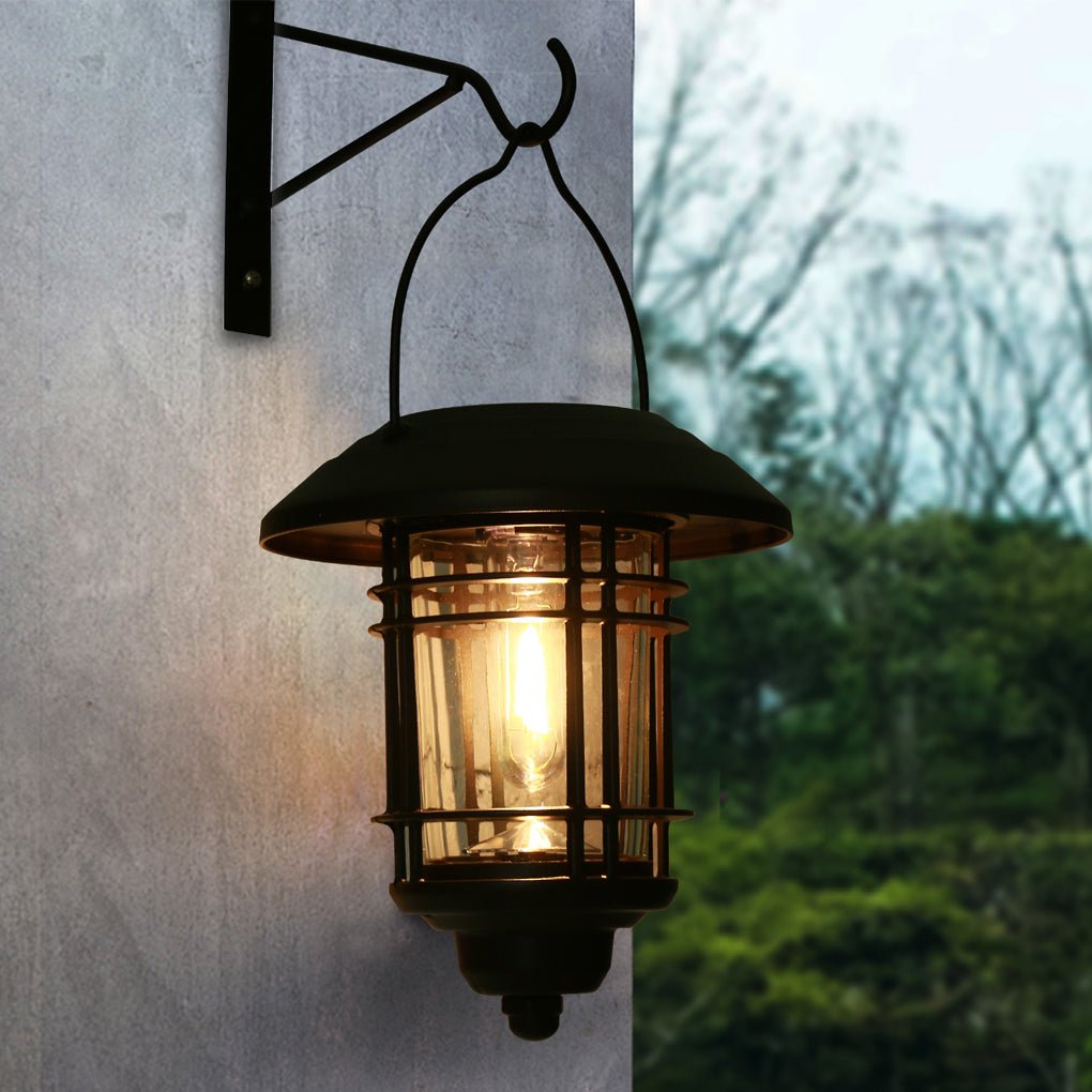 Industrial Solar Outdoor Wall Lights Sconce LED Lamp