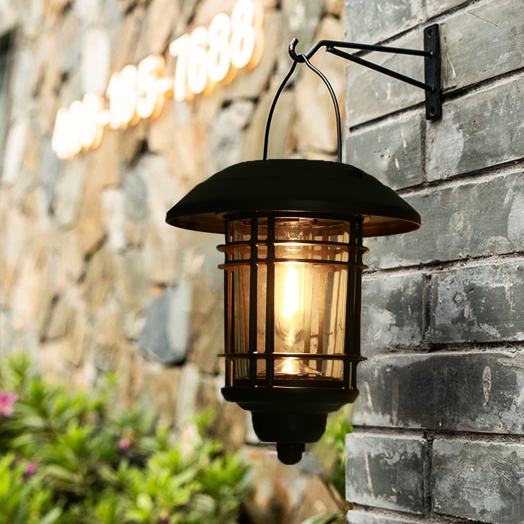 Industrial Solar Outdoor Wall Lights Sconce LED Lamp