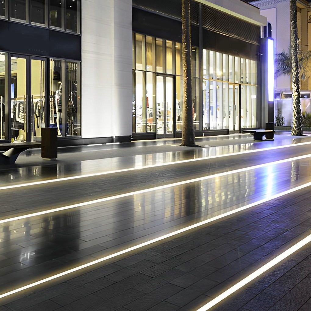 Inground Waterproof Rectangular Recessed Lighting for Outdoor Spaces