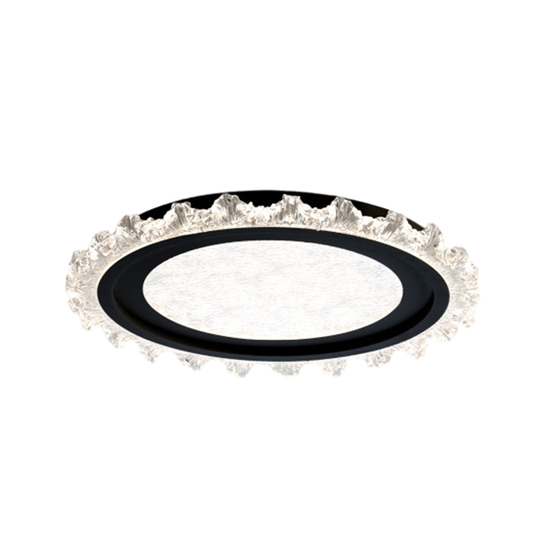 White Round LED Ceiling Light - Ultra-Thin Flush Mount, Full Spectrum Lighting
