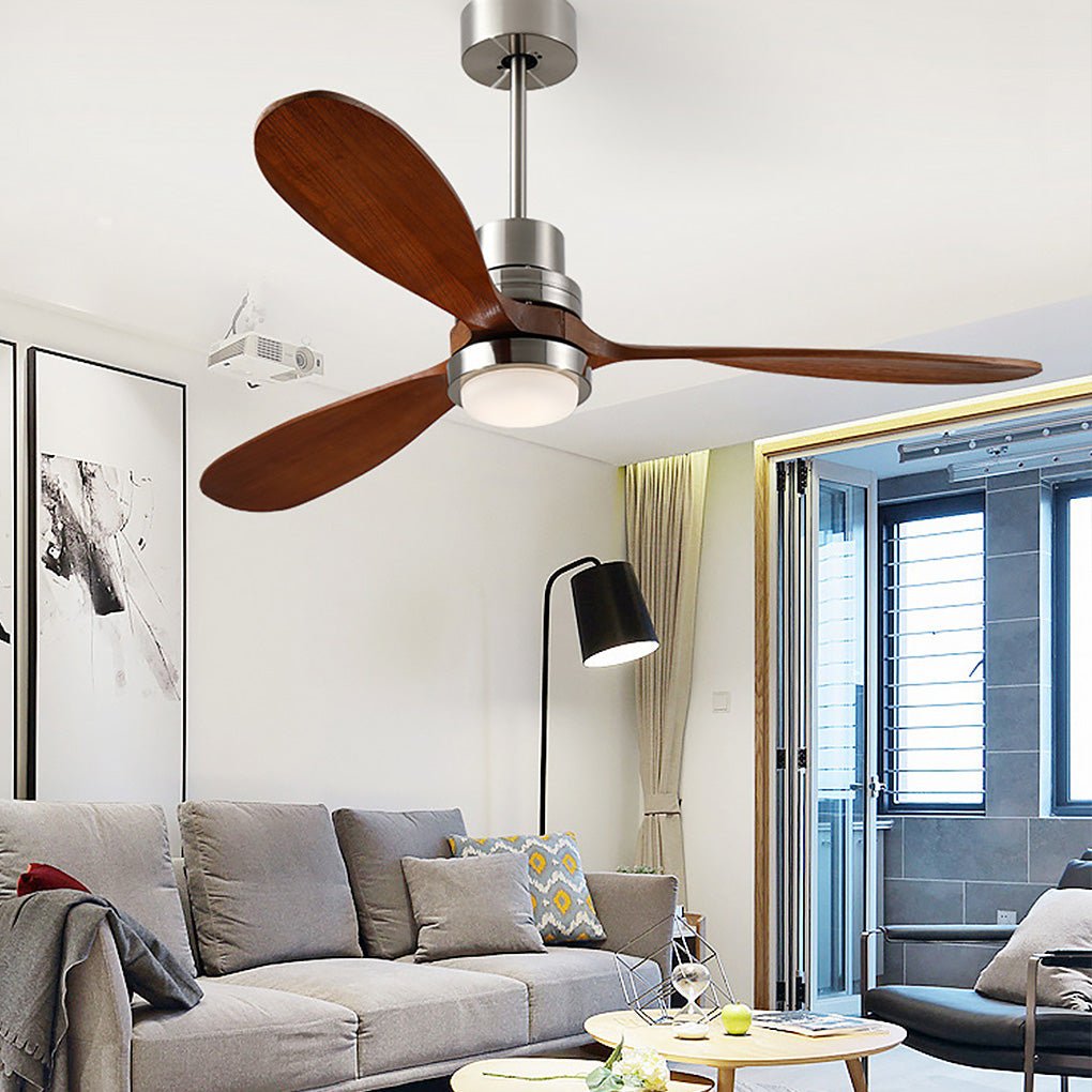 Intelligent LED Ceiling Fan Lamp with Remote Control and Dimming Feature
