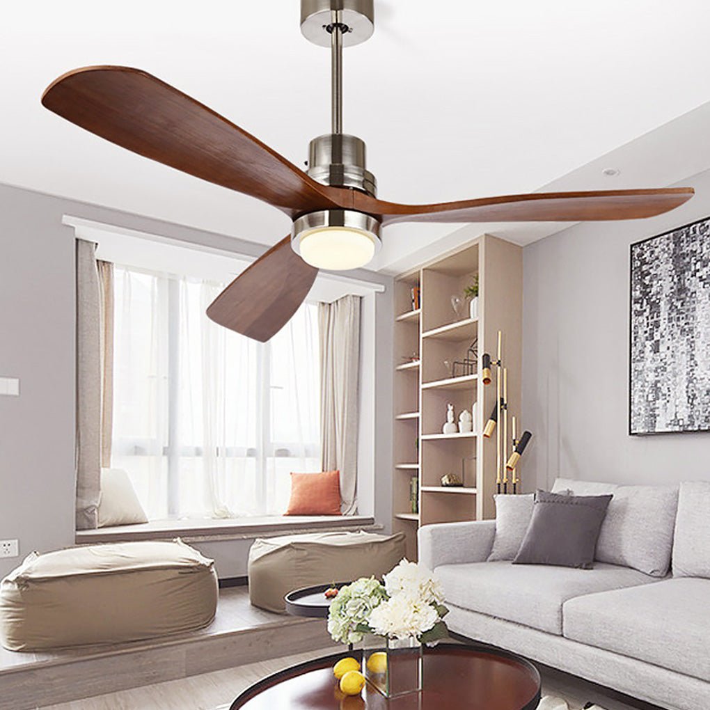 Intelligent LED Ceiling Fan Lamp with Remote Control and Dimming Feature