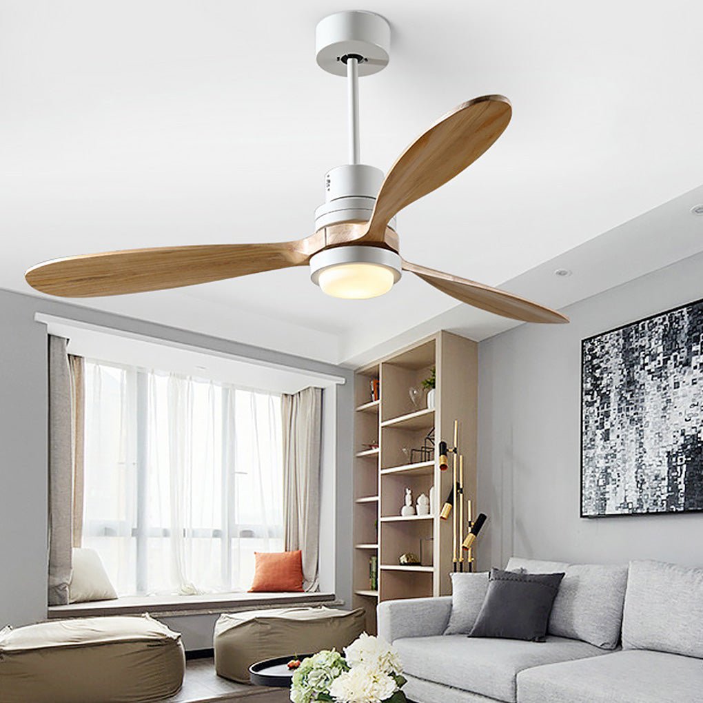 Intelligent LED Ceiling Fan Lamp with Remote Control and Dimming Feature