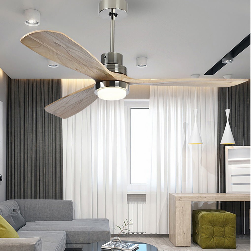 Intelligent LED Ceiling Fan Lamp with Remote Control and Dimming Feature