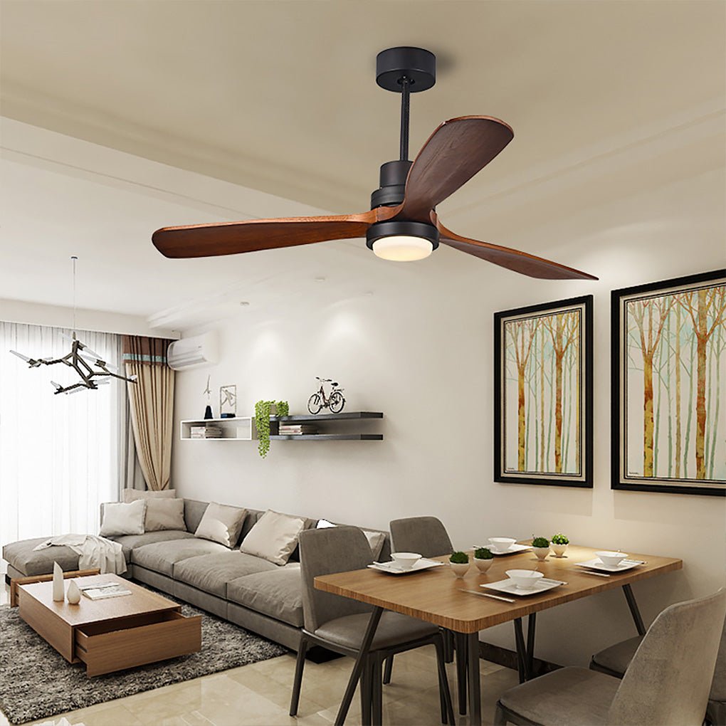 Intelligent LED Ceiling Fan Lamp with Remote Control and Dimming Feature