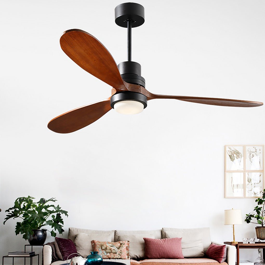 Intelligent LED Ceiling Fan Lamp with Remote Control and Dimming Feature
