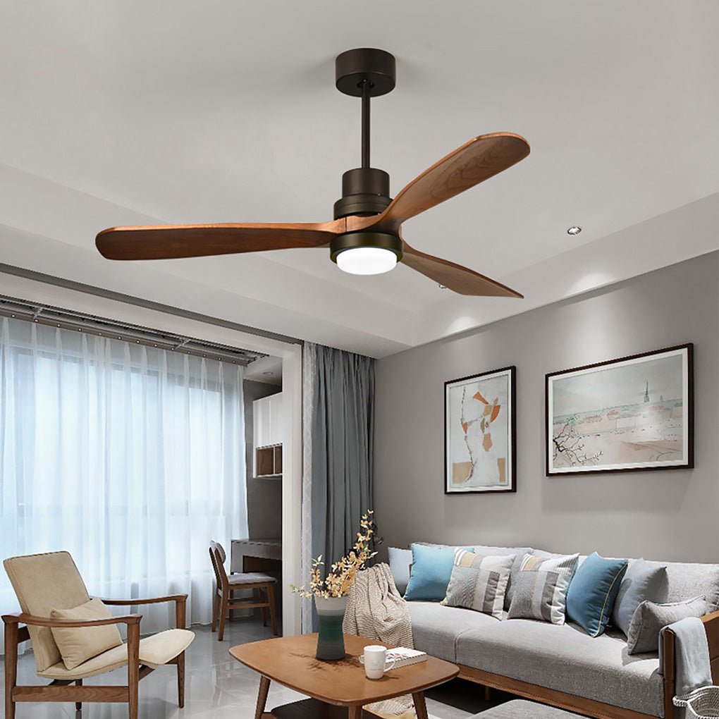 Intelligent LED Ceiling Fan Lamp with Remote Control and Dimming Feature