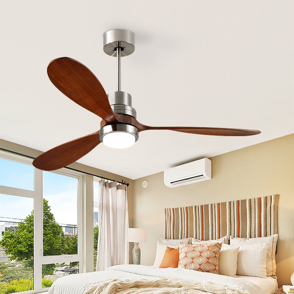 Intelligent LED Ceiling Fan Lamp with Remote Control and Dimming Feature