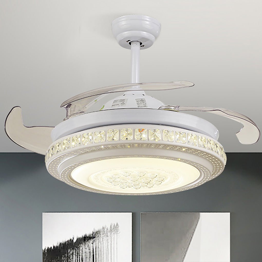 Intelligent Dimming LED Invisible Ceiling Fan Chandelier