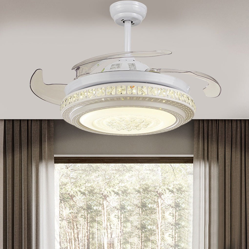 Intelligent Dimming LED Invisible Ceiling Fan Chandelier